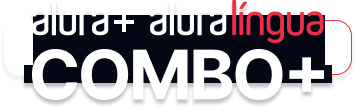Imagem ilustrativa do combo Alura+ e Alura Lingua